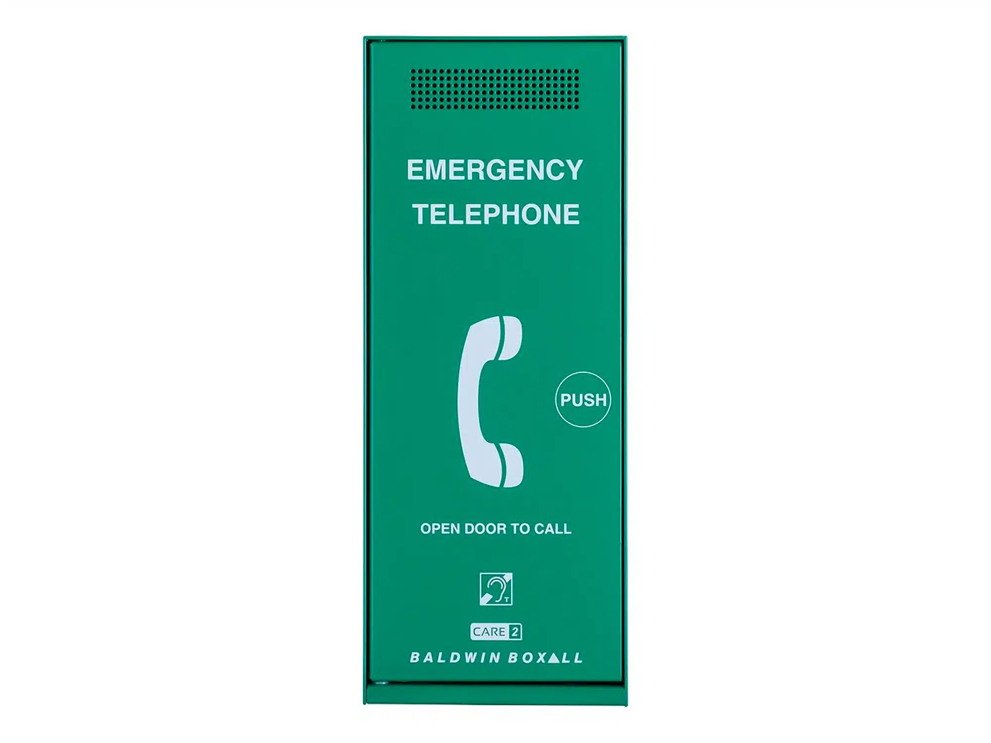 CARE2 Type A Steward Telephone - Green / Push-to-open