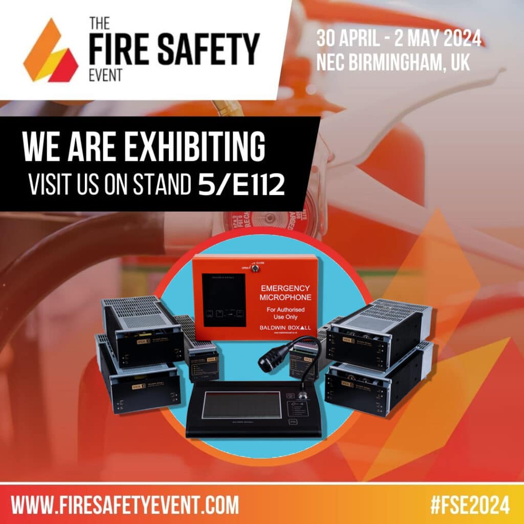 Fire Safety Event 2024 - Baldwin Boxall is exhibiting